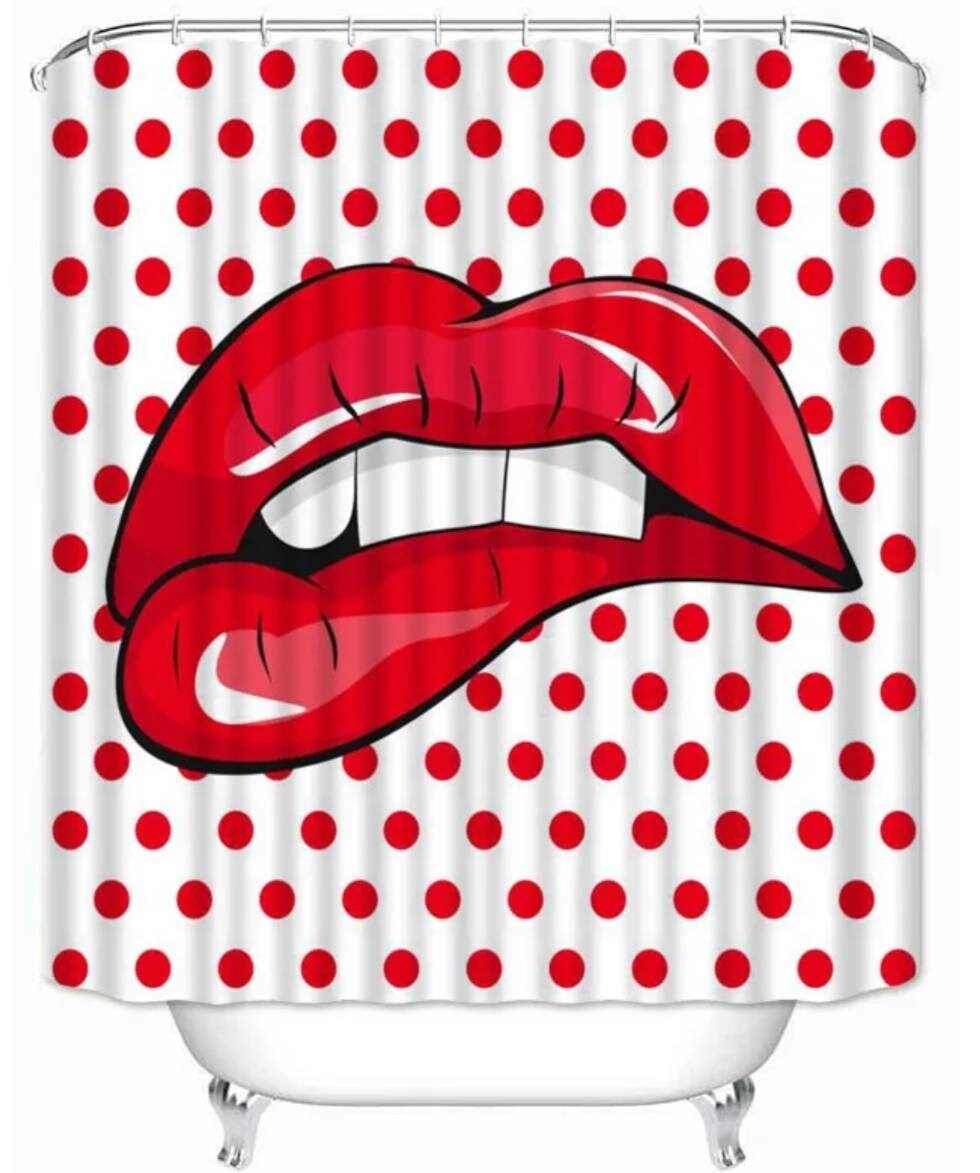 Retro Pop Art Cartoon Caption Shower Bath Curtain Shower Curtains & Rings Bathroom