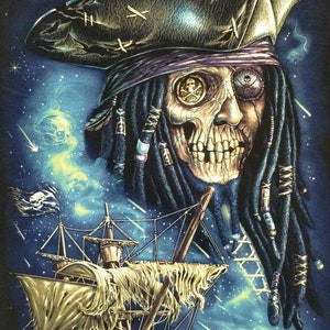 Skeleton Pirate  Jolly Roger Flag  Banner Wall Hanging Wall  Decor