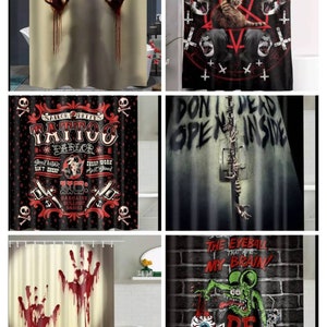 Horror Movie Decor Custom Shower Bathroom Decor Shower Etsy