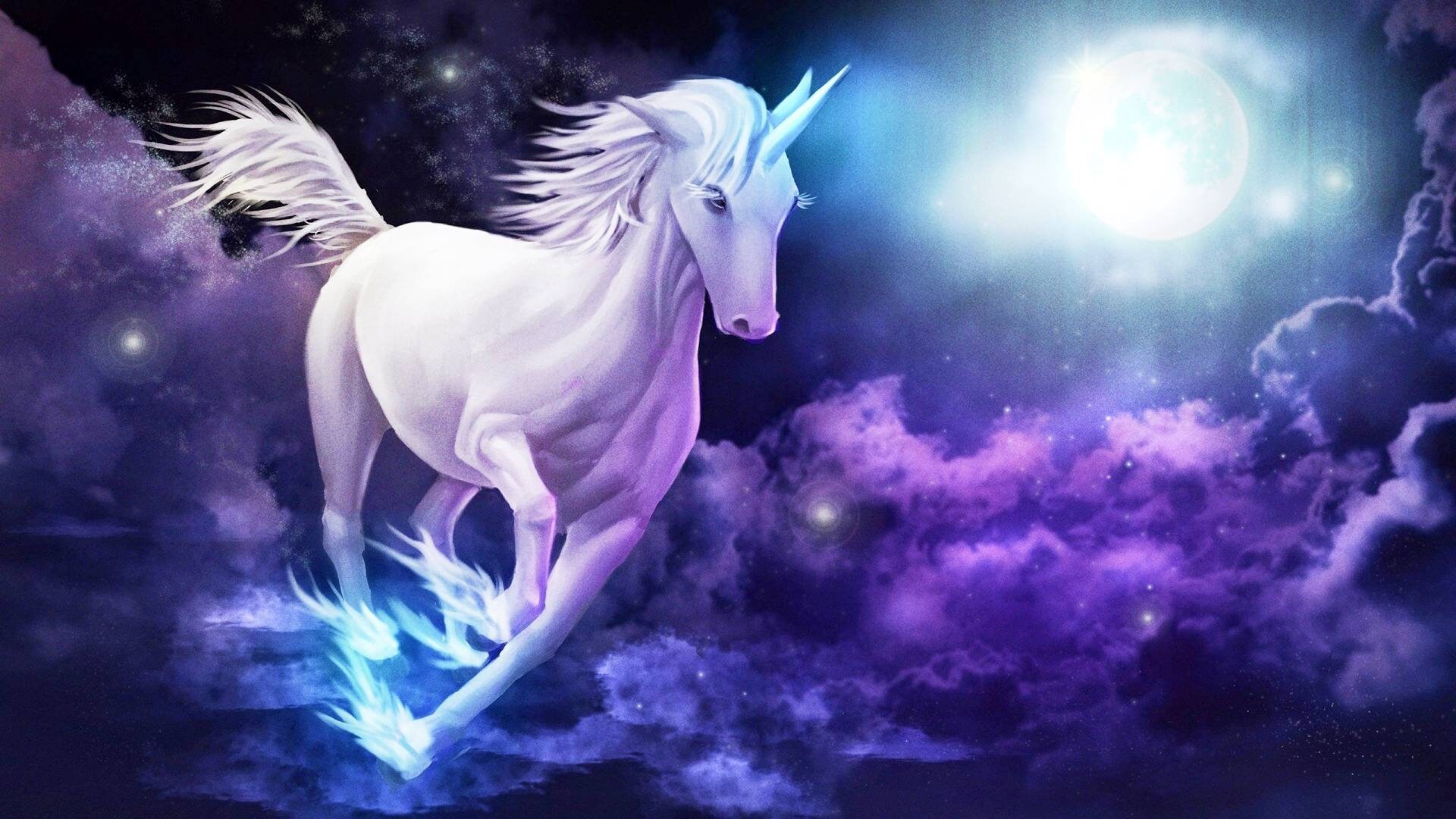 Mystic Unicorn Rainbow Cosmos Wall Hanging Flag Banner Etsy UK