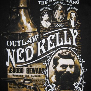 Australian Outlaw Bushranger Ned Kelly Canvas, bracket framed ready to hang Wall Decor