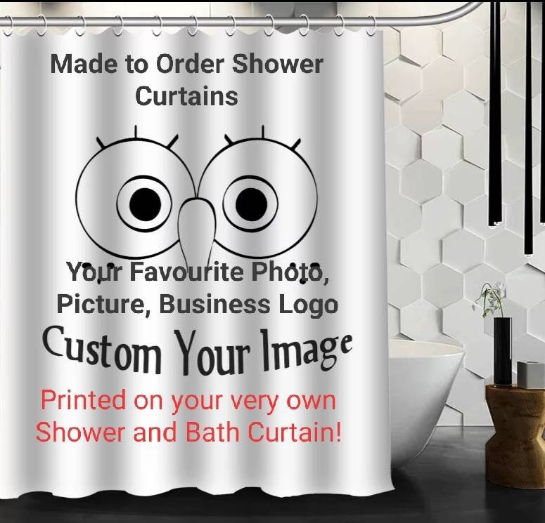 Custom Printed Bath And Shower Curtain Your Very Own Inage Custom Printed Bath And Shower Curtain, Custom Made Shower Curtains