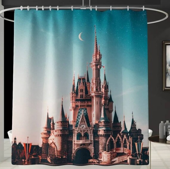 Fairy Dreams Magic Enchanted Castle Shower And Bath Curtain Fairy Dreams Magic Enchanted Castle, Disney World Castle Shower Curtain