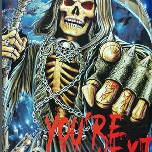Skeleton Grim Reaper Your Next Apocalypse Art Flag Banner Wall Hanging Tapestry