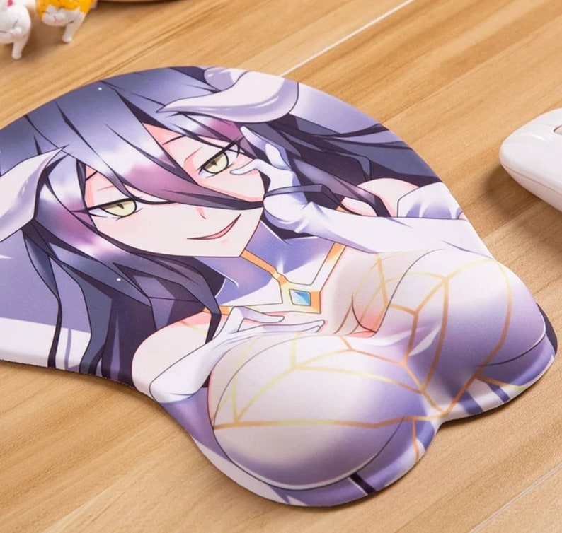 3D silicona pecho anime chica computadora y gaming Mouse Pad y image 0.