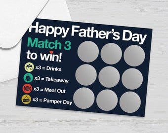 Fathers Day Gift, Gift for Dad, Gift for Him, Fathers Day Card, Fathers Day Scratch Card, Funny Fathers Day Gift, Best Dad Fathers Day Gift