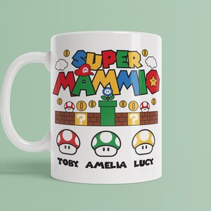 Super Mammio Mug, Mothers Day Gift, Gift For Mum, Gift for Her, Birthday Gift for Mum, Gamer Gift, Mothers Day Mug, Mothers Day Present image 2