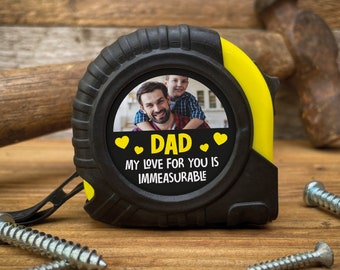 Gift For Dad, Fathers Day Gift, Personalised Tape Measure, DIY Gift For Him, Gift For Grandad, Birthday Gift For Dad, Add Your Own Photo