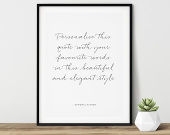 Custom Quote Print, Custom Text Print, Custom Quote, Quote Wall Art, Custom Wall Art, Personalised Quote, Custom Typography Print