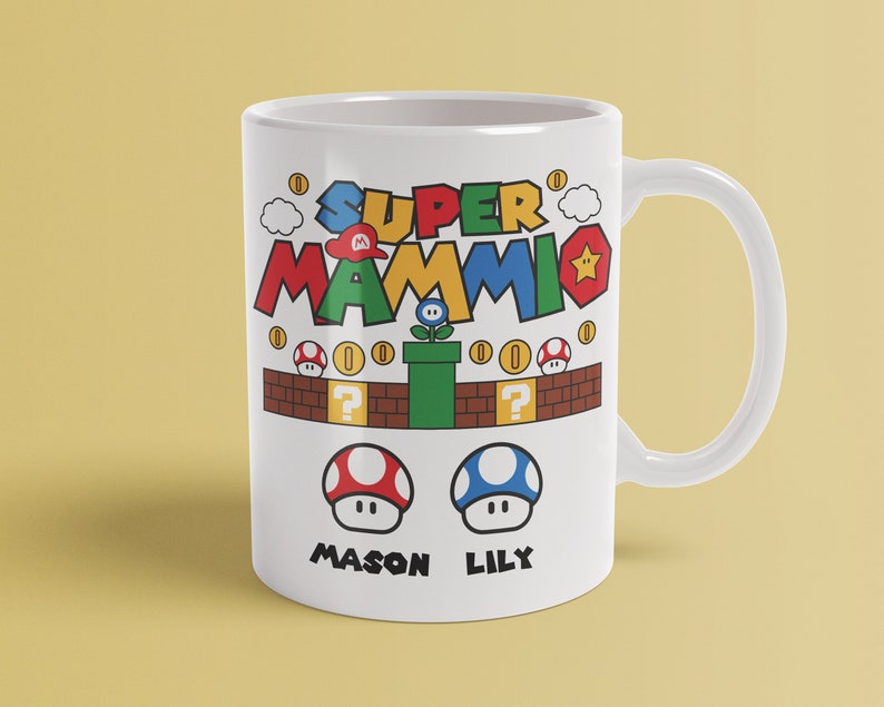 Super Mammio Mug, Mothers Day Gift, Gift For Mum, Gift for Her, Birthday Gift for Mum, Gamer Gift, Mothers Day Mug, Mothers Day Present image 3