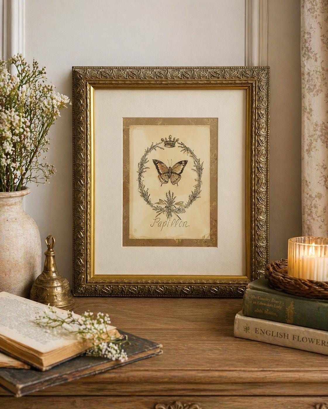 KATHRyN WHiTE キャサリンホワイト 絵画 Amazon.com: Kathryn White Shades of Pale Custom Framed Art Print
