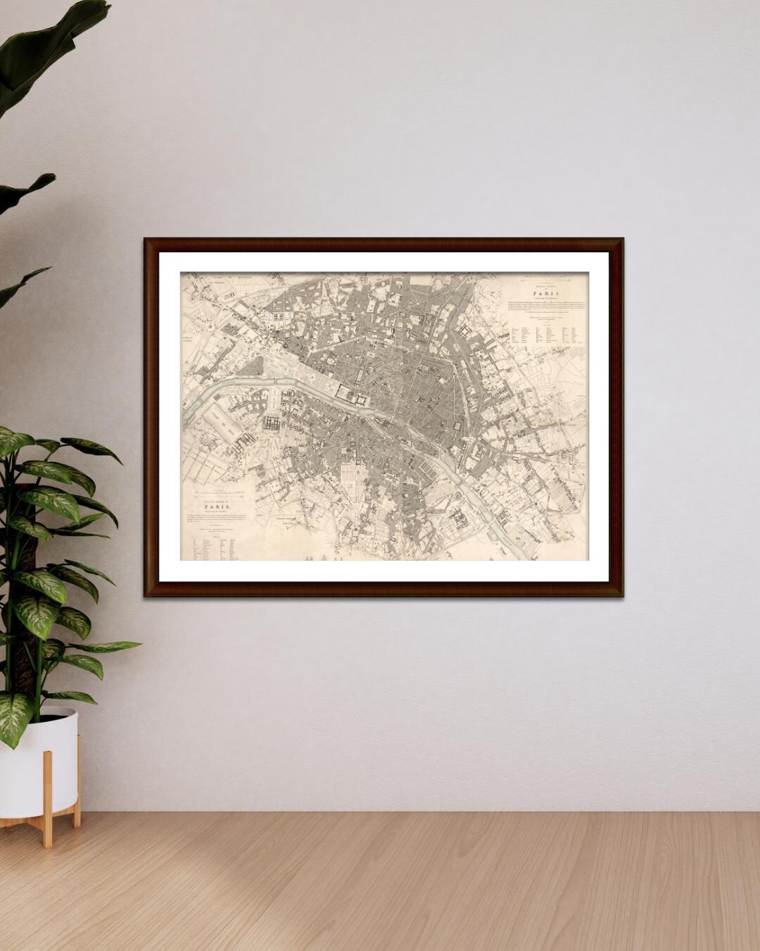 Vintage Map of Paris | Antique Map | Printable Wall Art | Antique ...