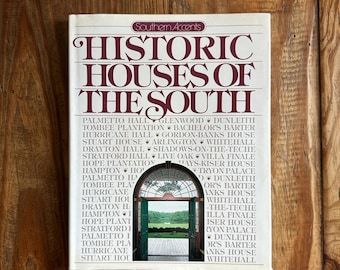 Casas históricas del sur / Libro de mesa de café vintage / Southern Accents Press / Década de 1980