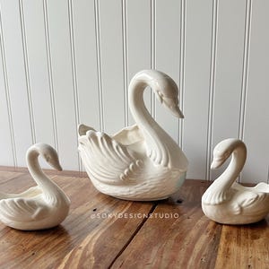 Ceramic Vintage Swan - Etsy