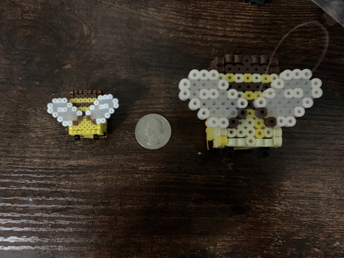 Minecraft Bee Perler Beads 3D Template