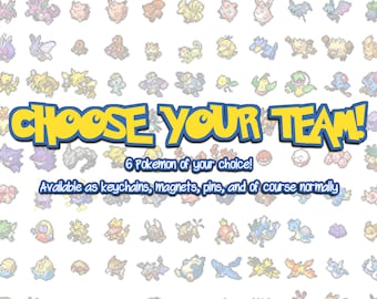 Custom Pokemon Team of 6! (Perler Beads/Pokemon Sprites)