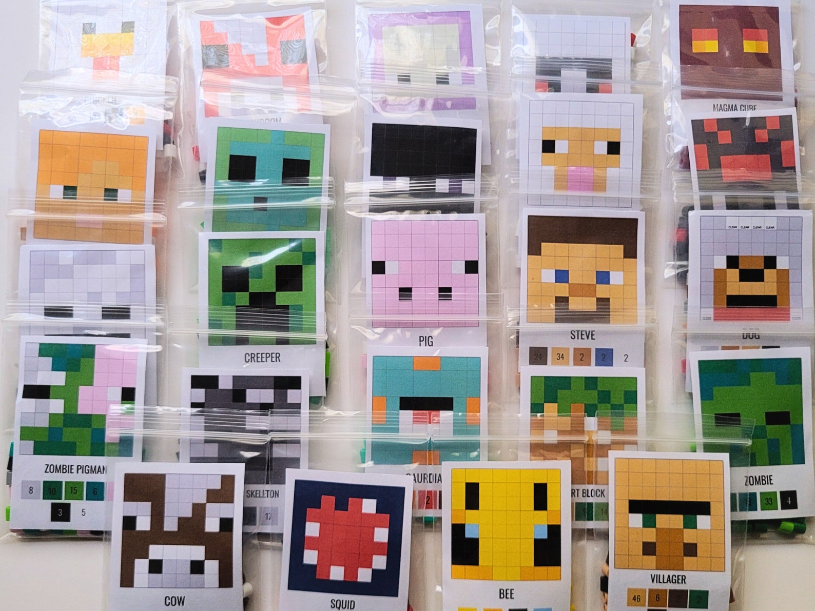 Minecraft Perler Bead DIY Kits | Minecraft DIY Party Favors | Minecraft ...