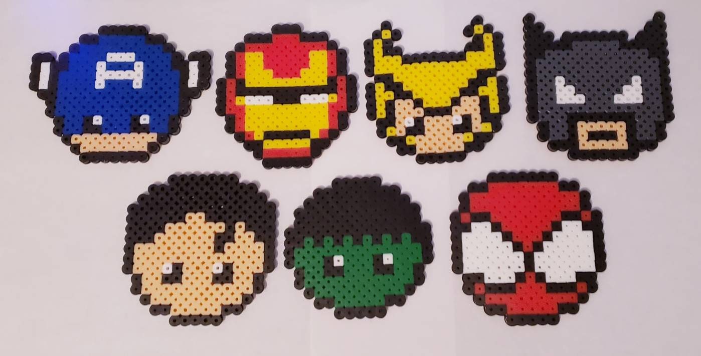 Arc reactor / Iron Man / perler bead  Perler beads, Bead art, Perler bead  art