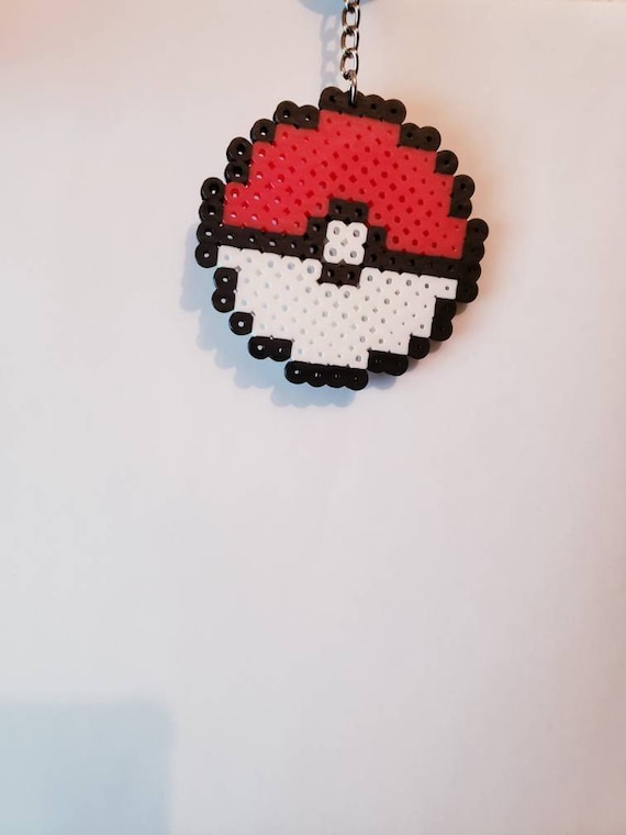 Pokemon Pokeball Perler Bead Keychain Perler Beads Ideas Pokemon Hot