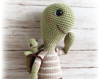 Sem und Sammie Schildkröte, Häkelanleitung, Amigurumi-Schildkröten-Anleitung, Häkelanleitung