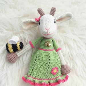 Gertie Goat and Hennie Hommel, crochet pattern, amigurumi goat pattern, crochet pattern