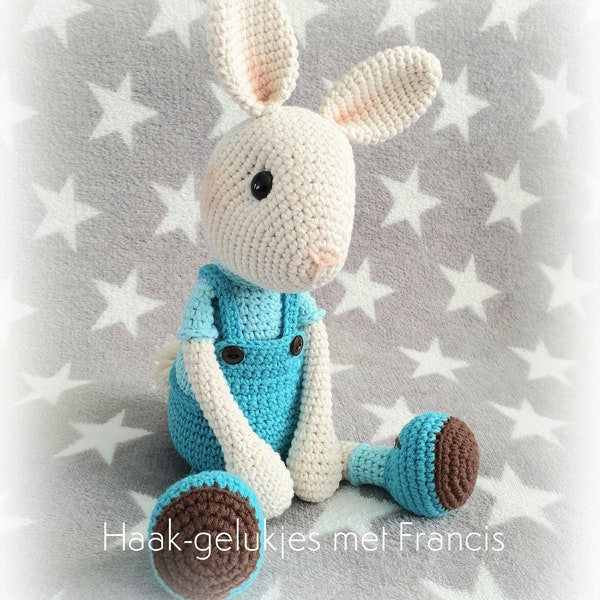 Martijn Konijn, haakpatroon, amigurumi rabbit pattern, crochet pattern