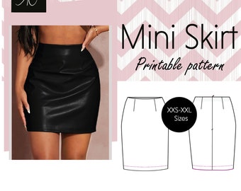 Xxs Mini Skirt Pattern - Etsy