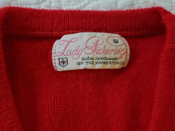 Vintage Lady Pickering V Neck Hannastown Golf Club Sweater Women's Size S View 5