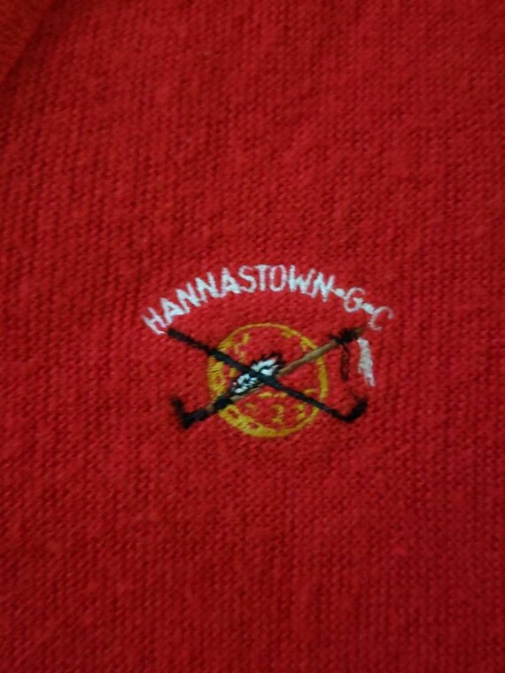 Vintage Lady Pickering V Neck Hannastown Golf Club Sweater Women's Size S View 3