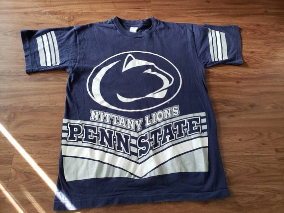 Vintage 90's Logo Graphic Penn State Nittany Lions T Shirt Salem