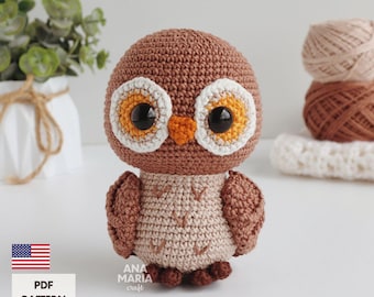 Crochet Amigurumi Pattern - Atena, the Owl Bird