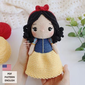 Amigurumi Häkelanleitung - Schneewittchen - PDF