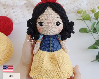 Crochet Amigurumi Pattern - Snow White Doll