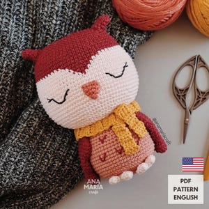 Crochet Amigurumi Pattern - Olivia the Owl - E-book Tutorial - DIY Plush Toy