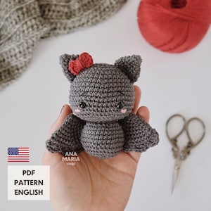 E-book haakpatroon amigurumi - Beth the little bat Halloween-sleutelhanger - pdf
