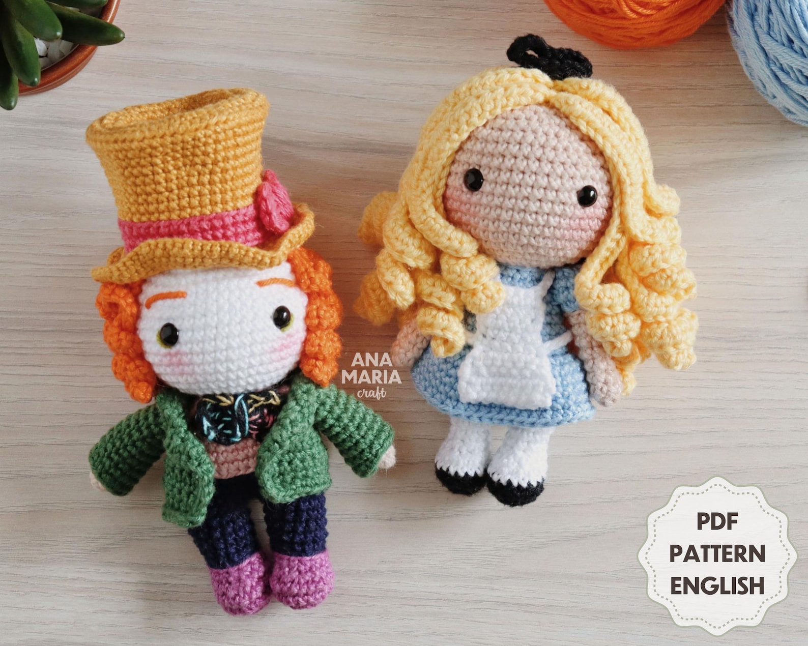 E-book Crochet Pattern Amigurumi PDF Pack Alice in Wonderland: - Etsy