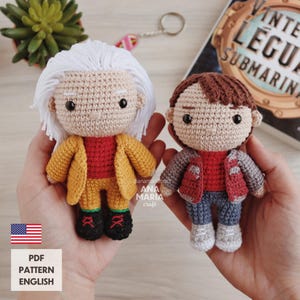 E-book Crochet Pattern Amigurumi PDF Pack Futuristic Boy and Scientist - Adventurers from the Future PDF