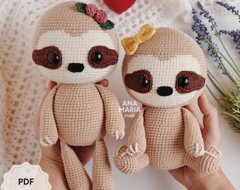 E-book Crochet Pattern Amigurumi Sloth Juliet PDF (English)