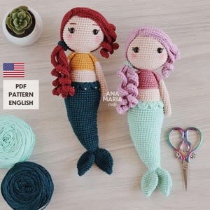 Crochet Amigurumi Pattern Mermaid Doll Lara