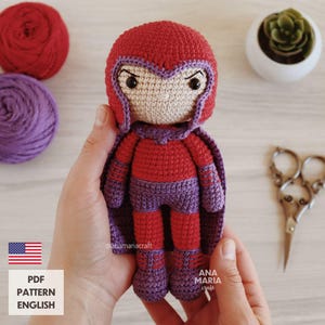 E-book Amigurumi Crochet Pattern Magneto X-Men PDF