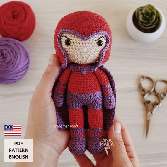 E-book Patrón Amigurumi Crochet Magneto X-Men PDF