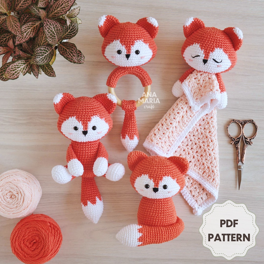 E-book Crochet Pattern Amigurumi Crafty the Fox Pack: Fox in 2 Versions ...