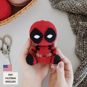 E-book Crochet Pattern Amigurumi - Deadpool - PDF (English)