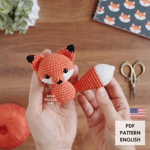 E-book Crochet Pattern Amigurumi Little Fox Keychain PDF