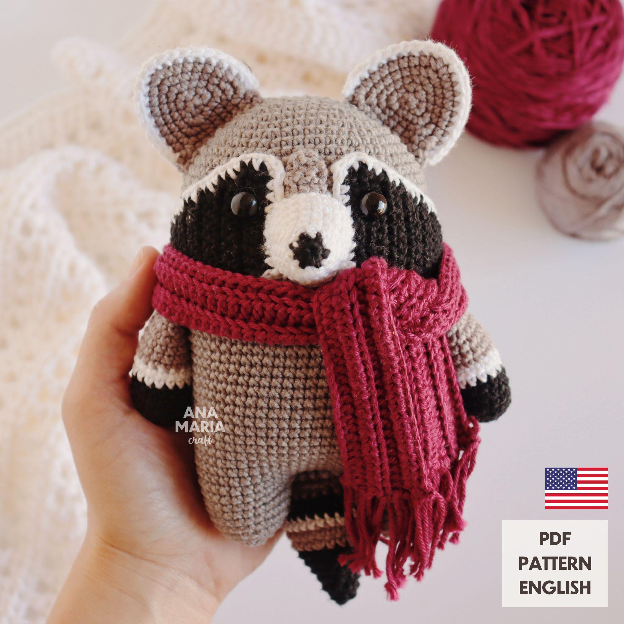 30 Racoon Crochet Patterns for Woodland Amigurumi, Hats, Appliques, and Cozy Handmade... 34 Eric the Racoon Amigurumi Crochet Pattern