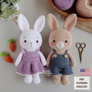 E-book Wzór szydełkowy Amigurumi Marshmallow Króliczek Królik Wielkanoc PDF