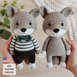 Wzór na szydełkowe amigurumi Franciszek Wilk PDF