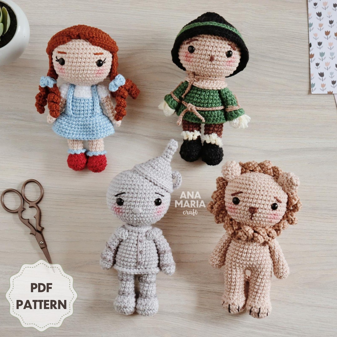 E Book Crochet Pattern Amigurumi Pack The Wizard Of Oz Dorothy