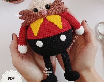 E-book Amigurumi Crochet Pattern Dr. Robotnik Ivo Eggman Sonic PDF (English)