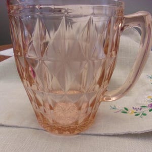 Pink Depression Glass Pitcher